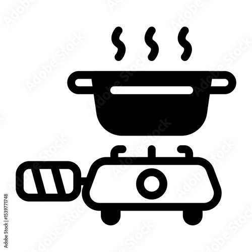 This Cooking icon is suitable for Camping, Outdoor Activity, Summer Vacation, etc