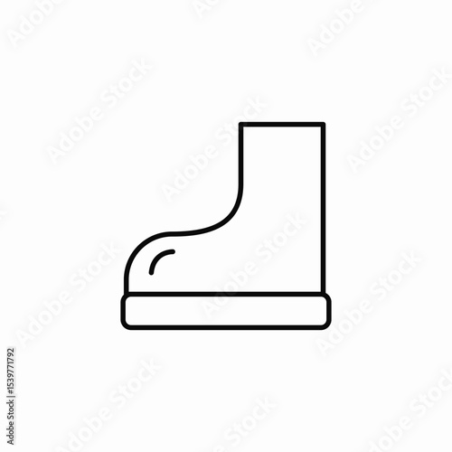 rubber shoe boots icon sign vector