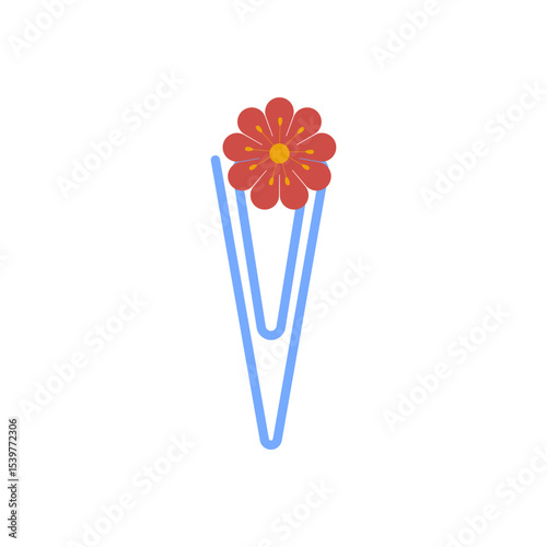 Paperclip with floral paper