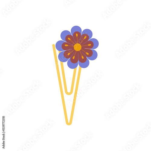 Paperclip with floral paper