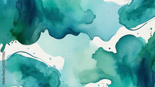 Abstract blue watercolour texture evoking sky and ocean landscapes