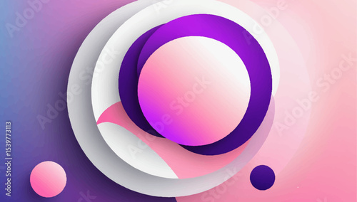 Abstract blue background with colourful swirling circles, a vibrant and dynamic vector design
