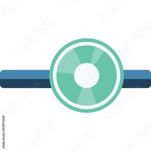 doctor's head mirror vector flat illustration
