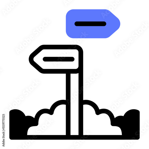 This Direction sign icon is suitable for Camping, Outdoor Activity, Summer Vacation, etc