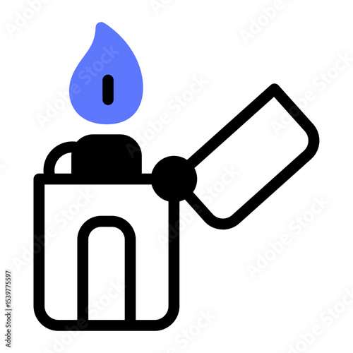 This Lighter icon is suitable for Camping, Outdoor Activity, Summer Vacation, etc
