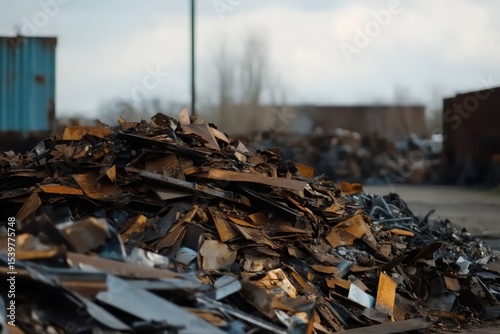 Large scrapyard full of metal and steel