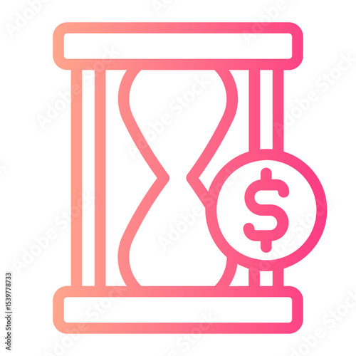time is money gradient icon