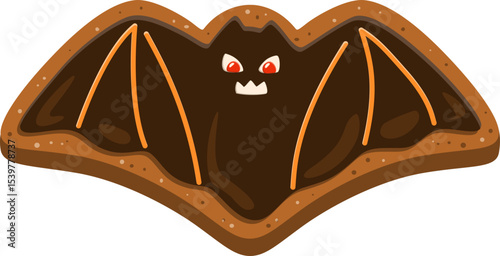Bat Gingerbread Cookie for Halloween

