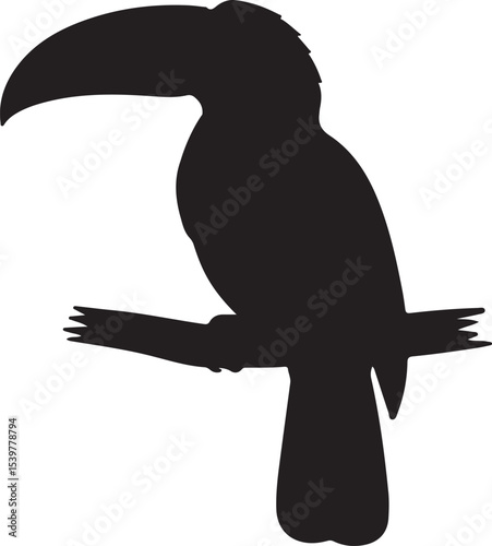 TOUCAN BIRD SILHOUETTE