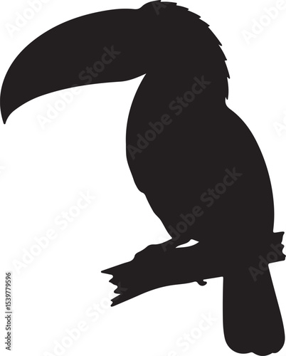 TOUCAN BIRD SILHOUETTE