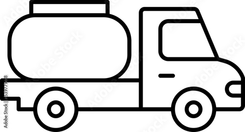 Public Service and Municipal Transport Line Icons Set — Thin Linear Vector Symbols of Travel and Transit