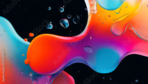 abstract background with colorful splashes