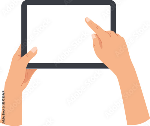Hand Holding Tablet