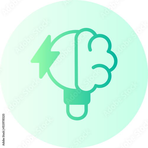 brainstorming gradient icon