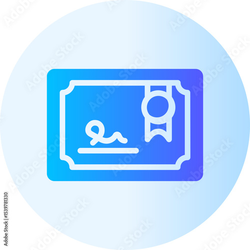 certificate gradient icon
