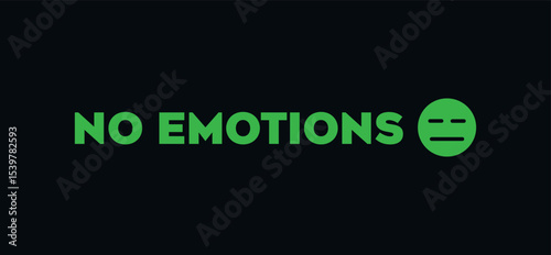 No emotios | Motivational Trading Quote Vector Typography Poster