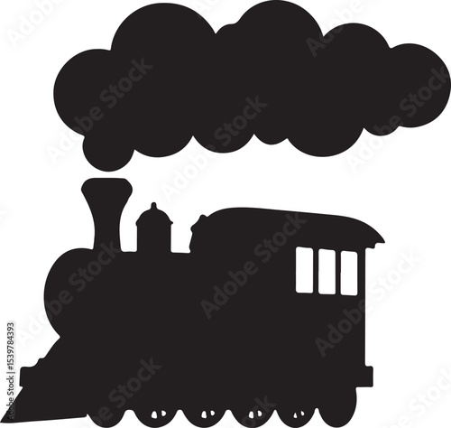  TRAIN ENGINE SILHOUETTE