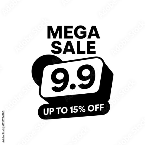 Mega Sale 9.9 with Discount: A striking promotional design heralding a 