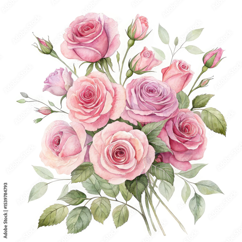 Fototapeta heart shaped roses