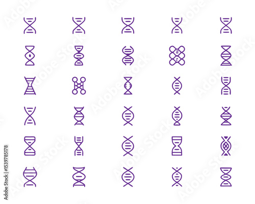 DNA Helix icon set