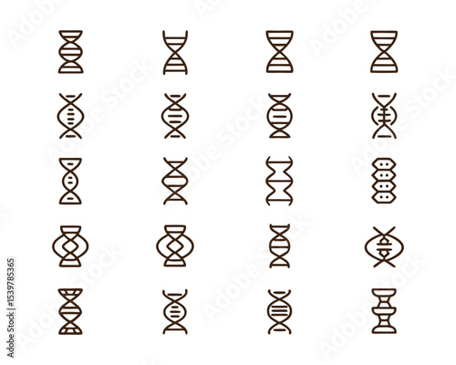DNA Helix icon set