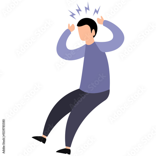 Person Who is Having a Headache