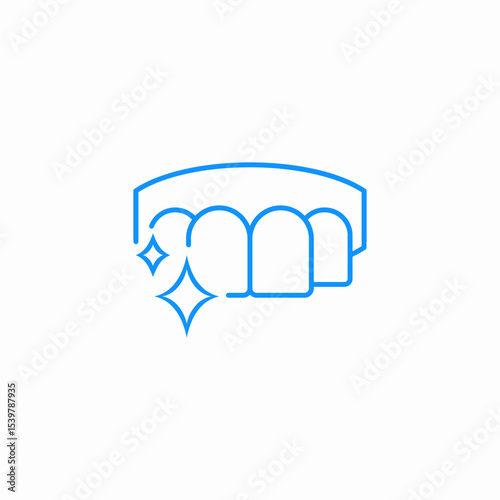 clean teeth icon sign vector