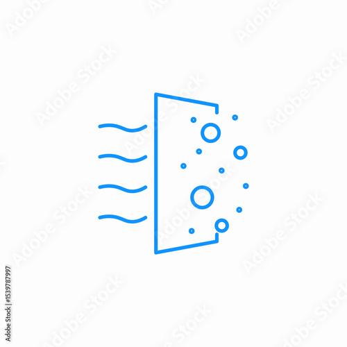 cleaning filter icon sign vector