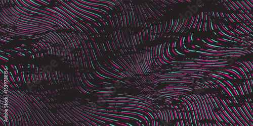 Car sticker wrap banner abstract sporty lines pink blue greenish grunge color combination brush storm thunder modern