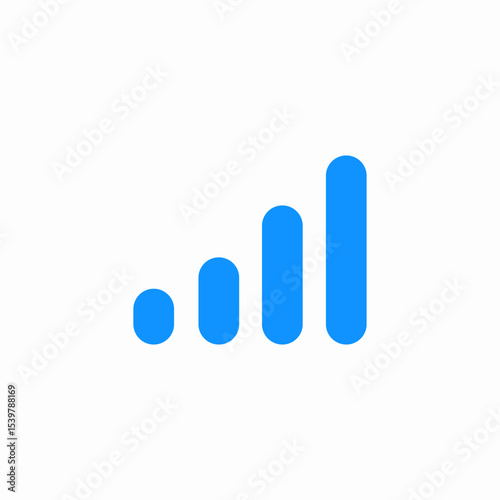 data bars icon sign vector
