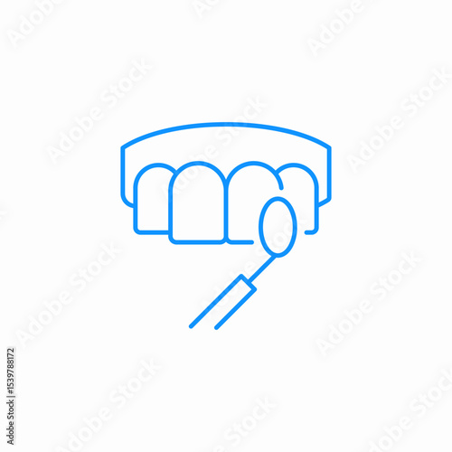 dental exam icon sign vector