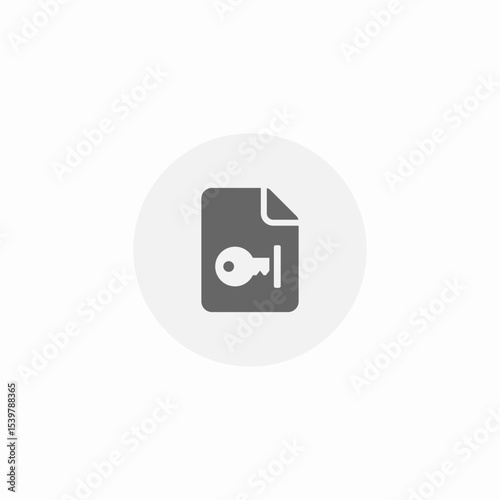 document access lock icon sign vector