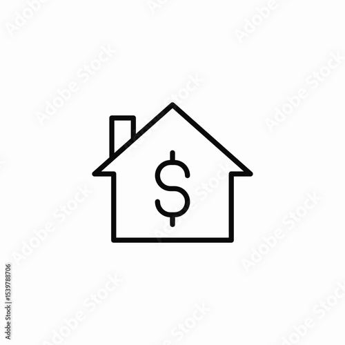 housing finances icon sign vector