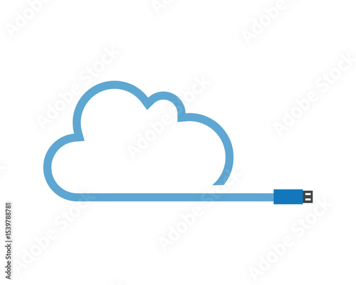 Cloud servers data logo and symbols icons