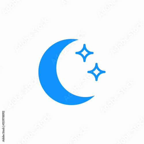 night time icon sign vector