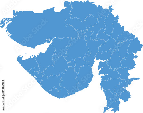 Set maps of Gujarat state, Gray Map of Gujarat , India
, Detailed vector Illustration of Gujarat map State and District map with neighbour geographical map of Gujarat State.