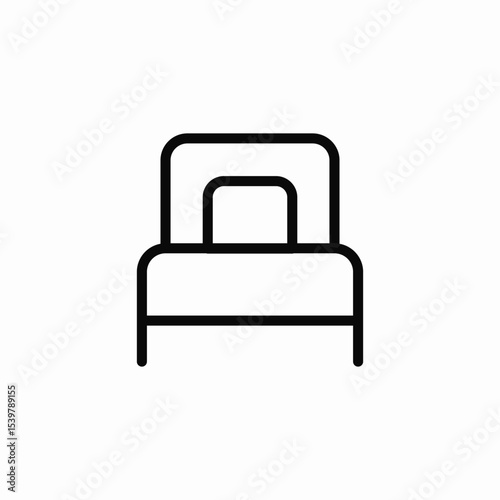 single bed icon sign vector