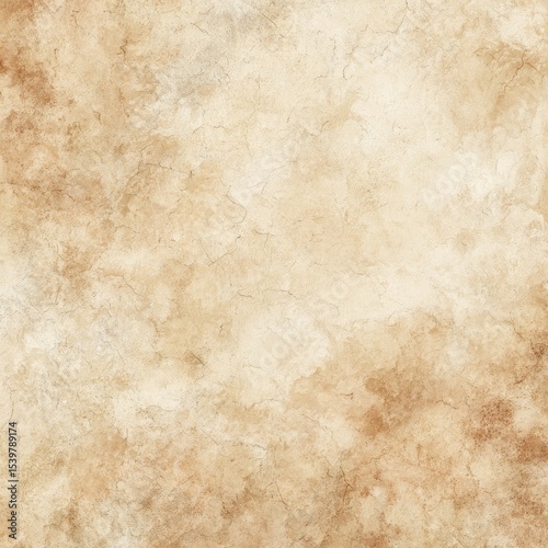 Aged parchment texture; mottled beige and brown tones, suggesting age and wear, with subtle veining and discoloration