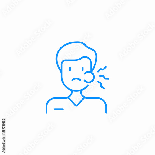 tooth pain icon sign vector