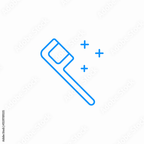 toothbrush cleaning icon sign vector