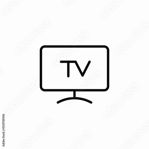 tv watch icon sign vector