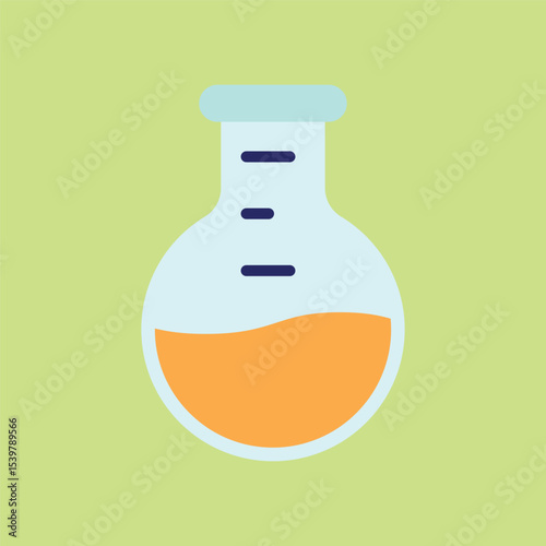 Multicolor test tube flask for digital learning tools.