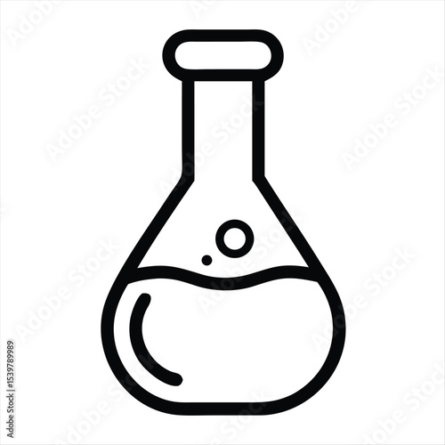 vector illustration of a laboratory flask
