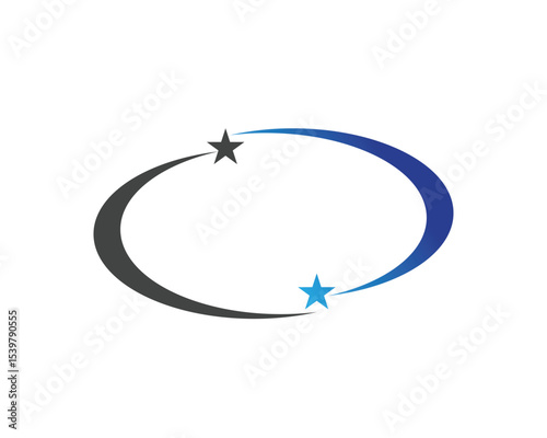 Red and blue Star symbols Logo Template vector icon