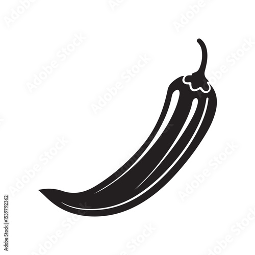Mexican Culinary Icons: Black-and-White Pepper Illustrations for Menus and Design pepper, illustration, spice, hot, silhouette, ingredient, graphic, isolated, paprika, white, outline, clip art