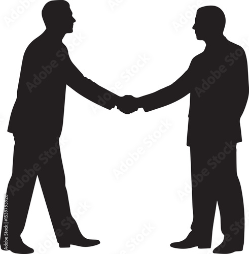 Businessmen Shaking Hands: Professional and Trustworthy Design for Collaboration, Agreement, and Networking-Themed Projects