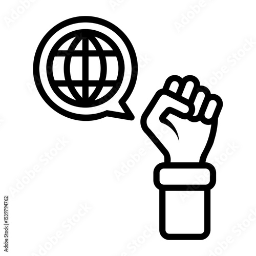 human right Line Icon