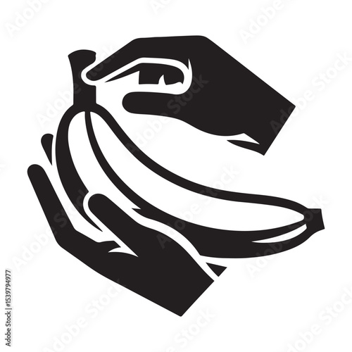 Bananas in Skincare: silhouette vocter illustrator of a banana.