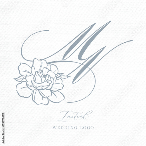 MN Initial Wedding Logo Monogram