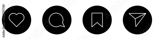 Set of social media icons